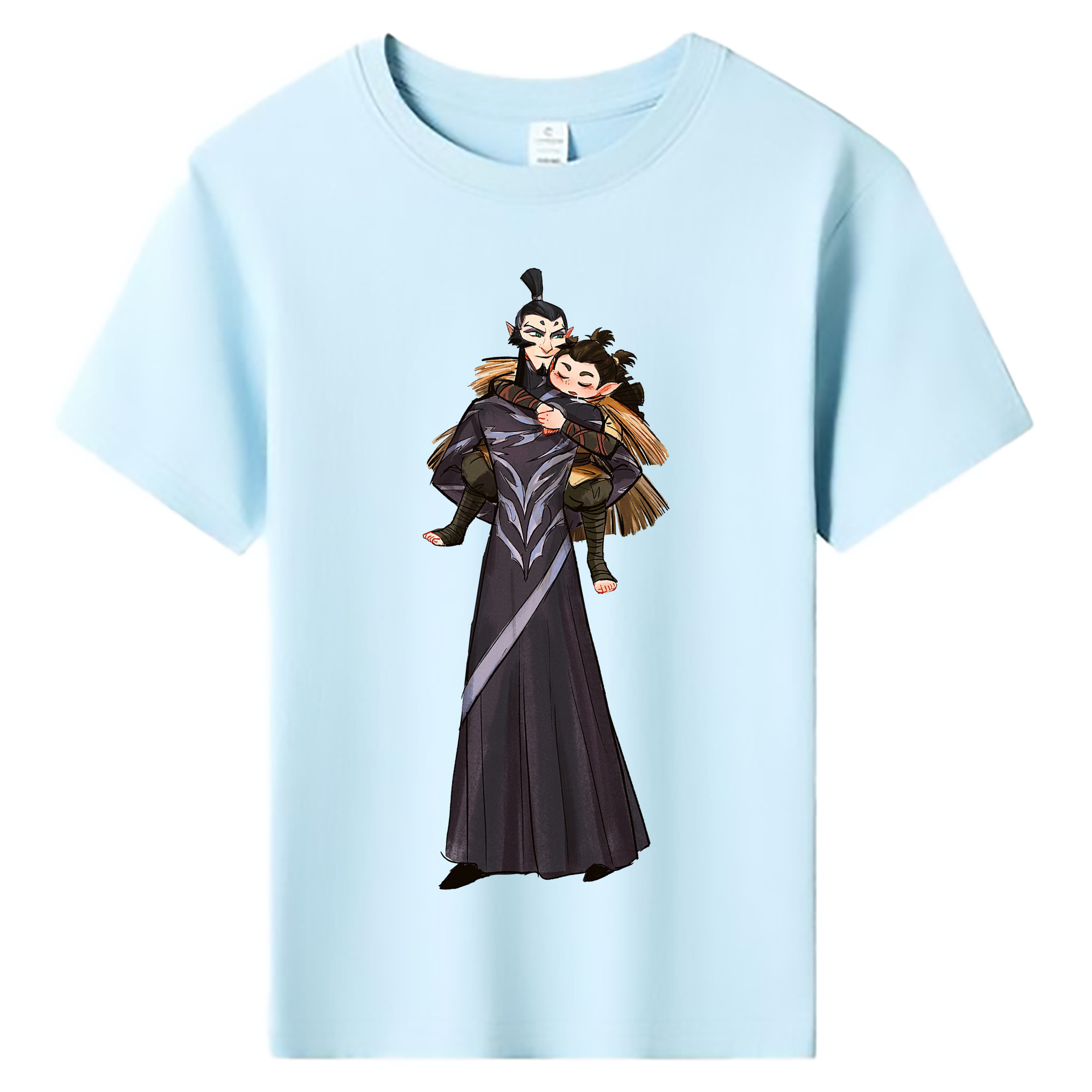 （画像用） Ne Zha 2 ナタ 魔童の大暴れ 綿100％キッズTシャツ（フロントプリント）